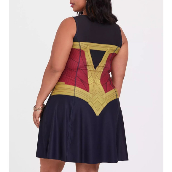 Torrid 4 (4X 26) DC Comics Wonder Woman Cosplay Costume Superhero Skater Dress - Picture 5 of 6